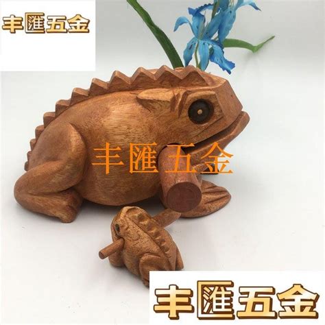 蟾蜍木魚|招財蛙木魚 純手工工藝品招財蛙 招財蛙蟾蜍 木雕木質制 開業 送。